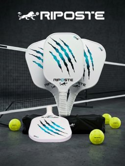 Pack Pickleball Complet | Filet Portable + 4 Raquettes + Balles