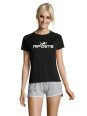 T-shirt Pickleball Femme Technique - Noir & Rose | Riposte
