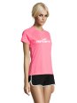 T-shirt Pickleball Femme Technique - Noir & Rose | Riposte