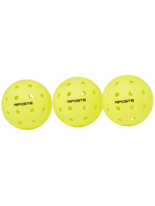 Balles de Pickleball Riposte (Pack de 3) | Rebond Régulier & Robuste